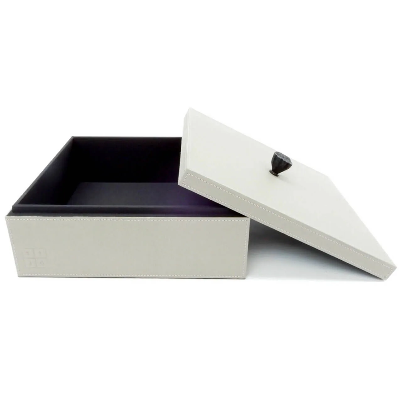 Leather Box French Grey, French Grey Leather finish
