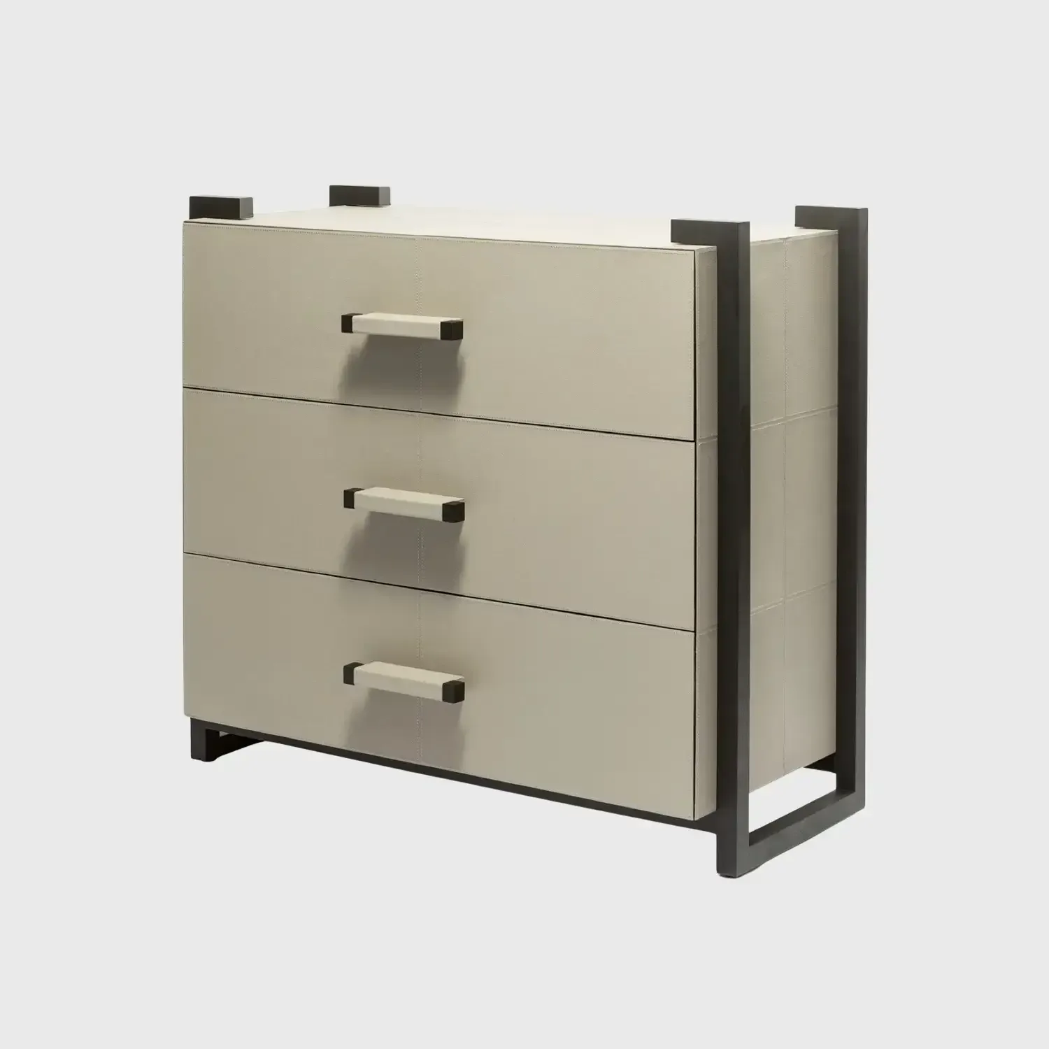 Linea Nera Chest French Grey Leather, French Grey Leather finish
