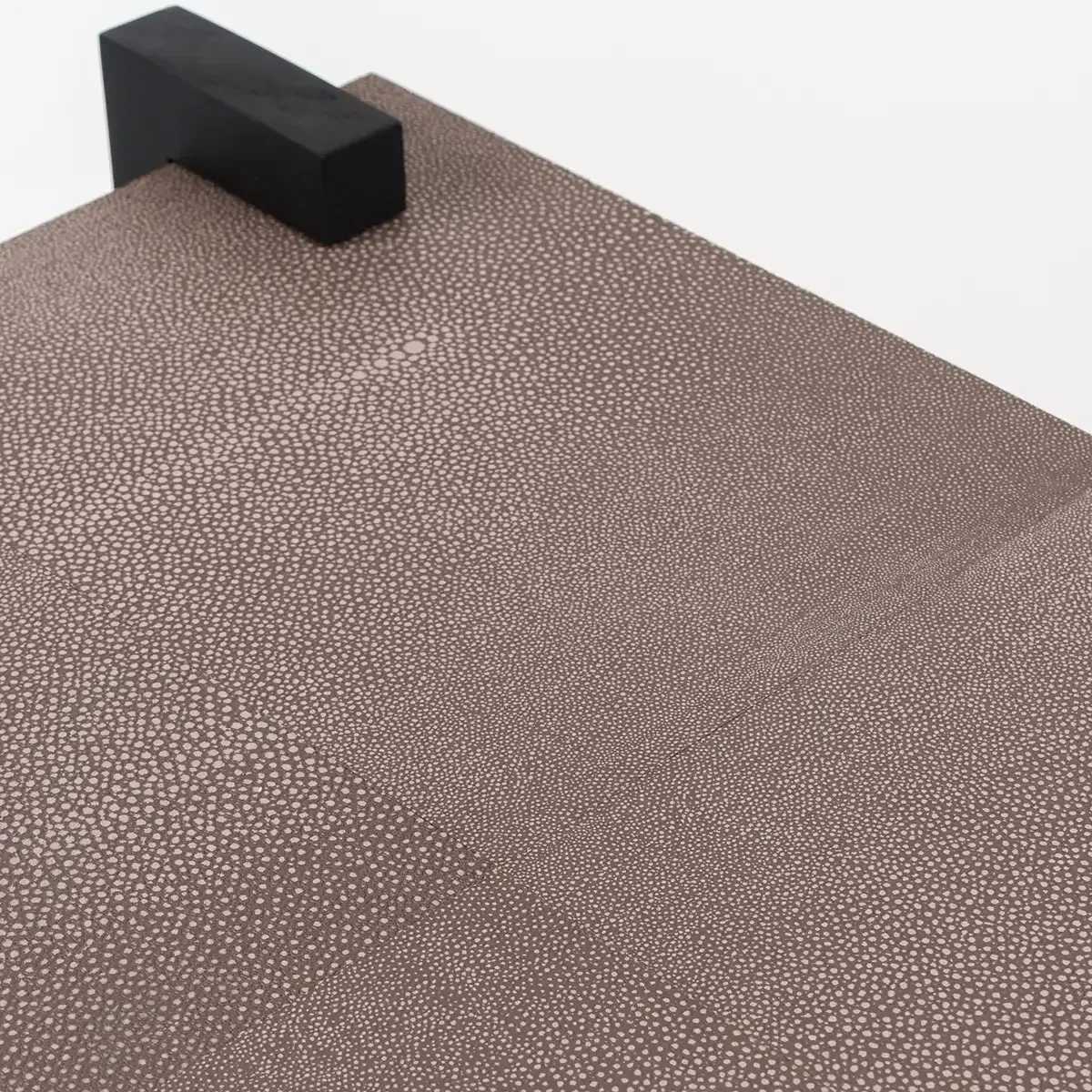 Linea Nera Chest Grey Shagreen Leather — Crafted from premium grey shagreen leather, this chest radiates understated…