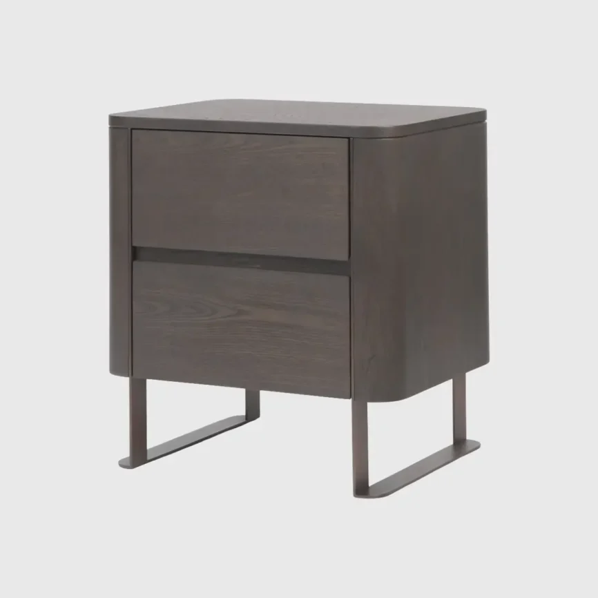 Lizzi 2 Drawer Bedside, Chocolate Oak finish