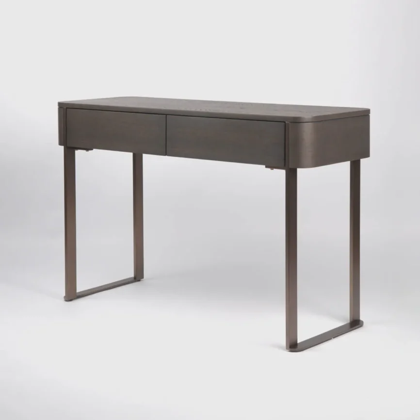 Lizzi 2 Drawer Console Chocolate Oak, Chocolate Oak finish