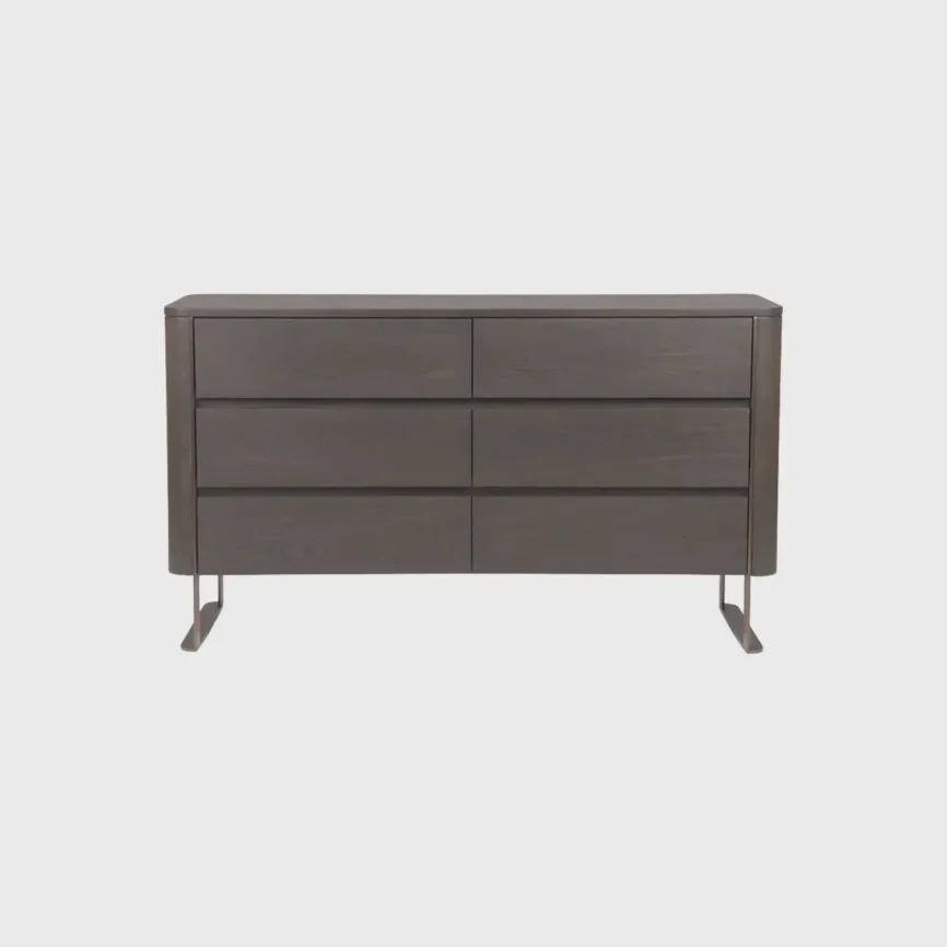 Lizzi 6 Drawer Chest, Chocolate Oak finish