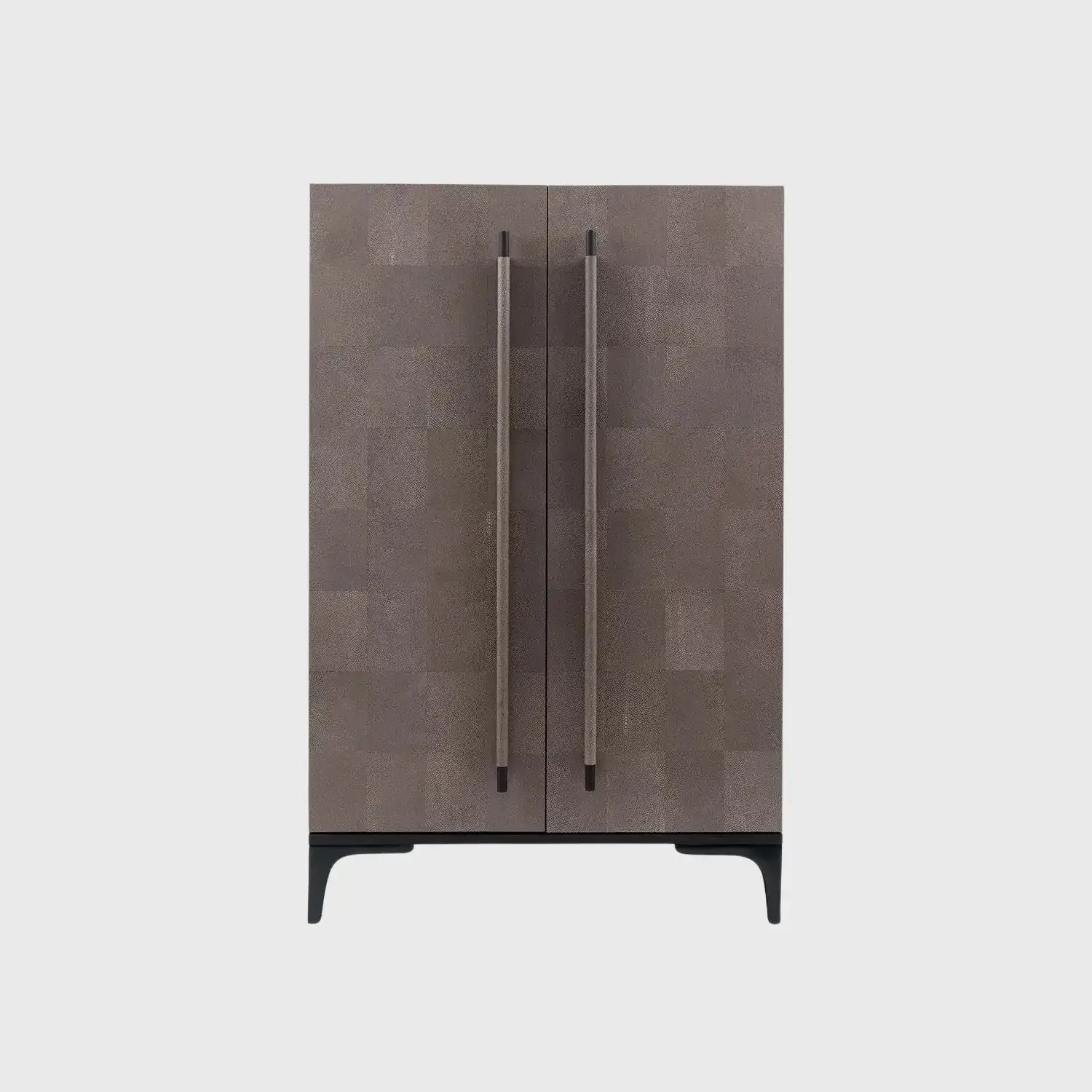 Luxe Armoire Grey Shagreen Leather, Grey Shagreen Leather finish