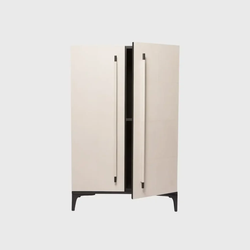 Luxe Armoire Pumice Leather, 90×45×141 cm
