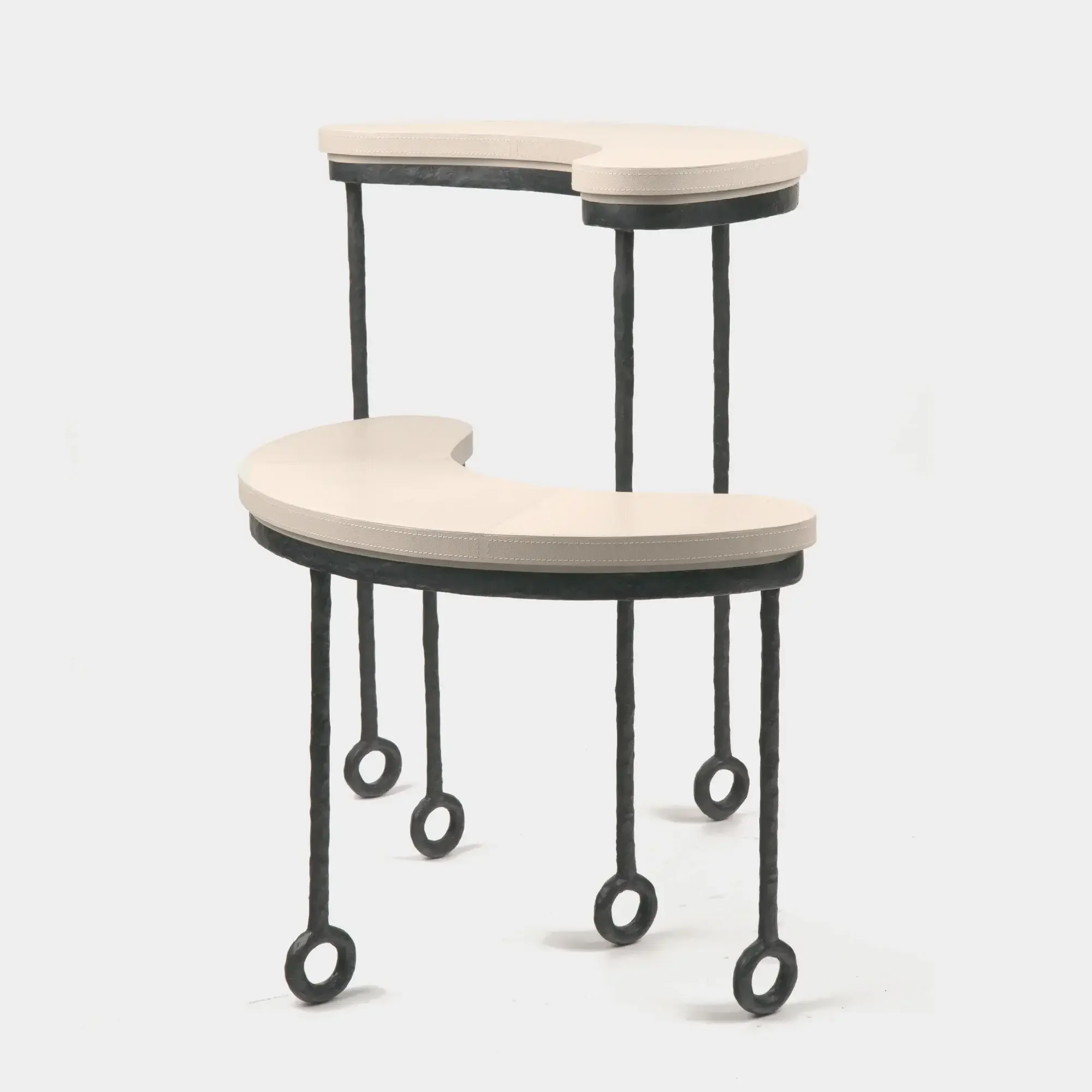 Marais Bronze Tables Pumice Leather, Bronze Nera finish