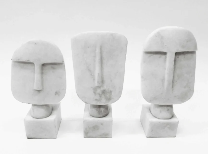 Marble Head 1 — A wonderful selection of marble objet are always available in a selection of sizes and colours.