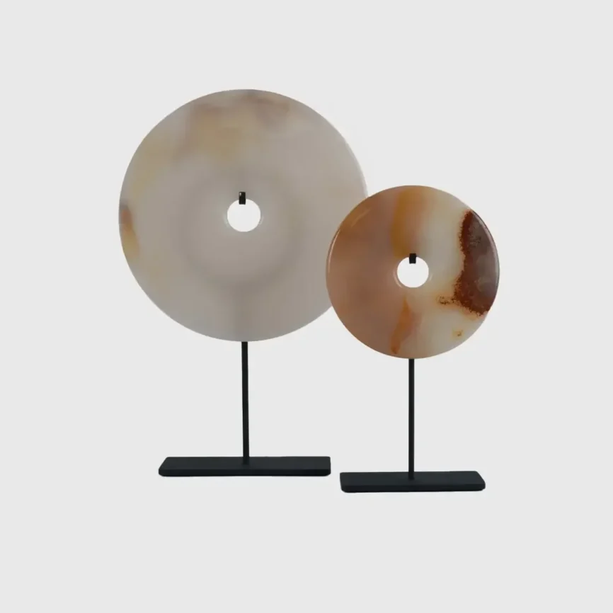 Marble Stone Decoration Ping Buckle Tall — Standing 48 cm high on a 19×9 cm base, its elongated silhouette adds sculptural…
