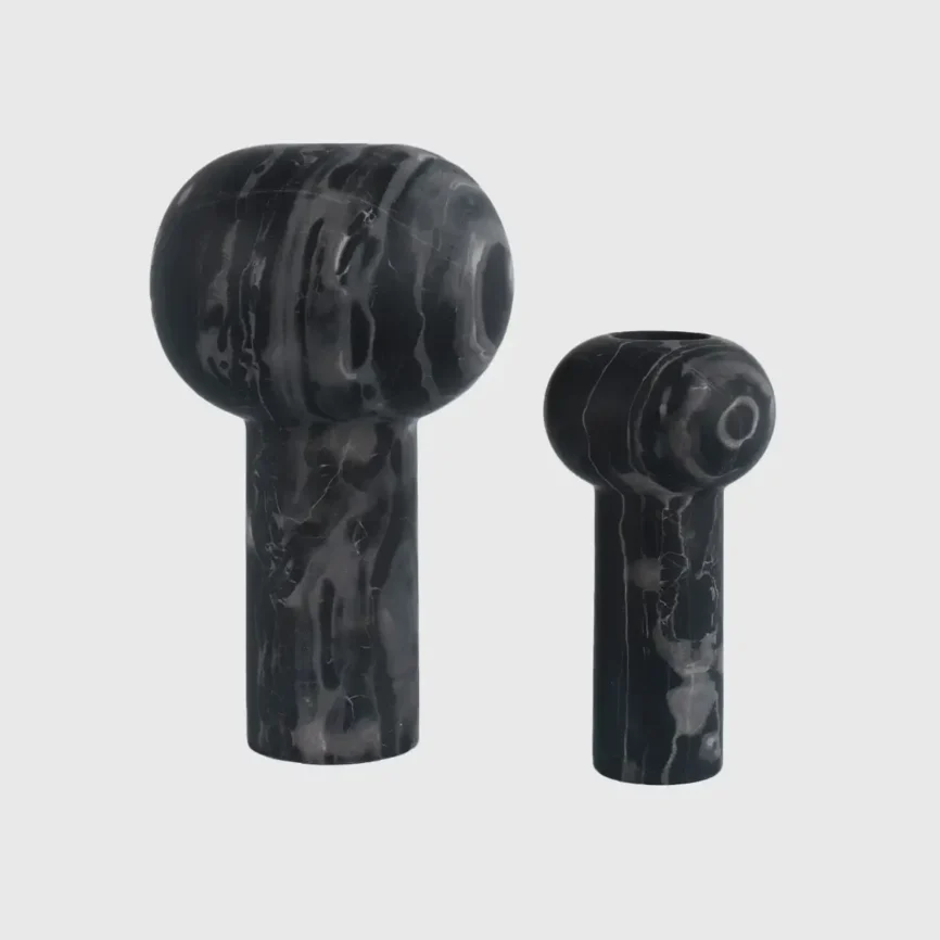 Marble Stone Decoration Standing 1 — Sculpted from premium white marble, its vertical silhouette and sweeping curves bring…