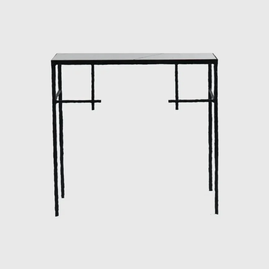 Mineral Console Bronze Nera And Marble, 86×31×82 cm