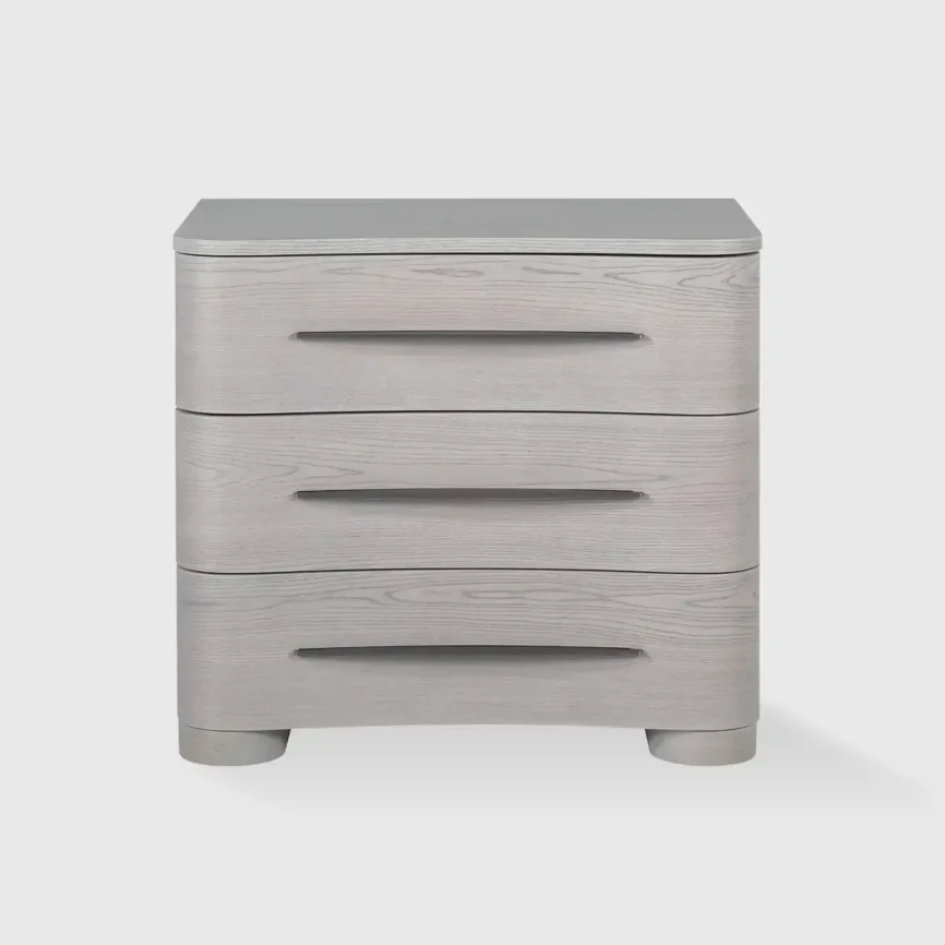 Monroe 3 Drawer Bedside, Latte Ash finish