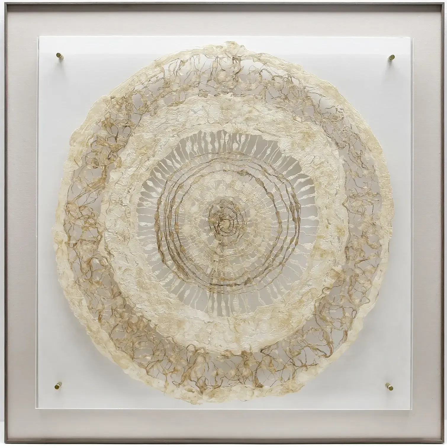 Moonlace - Handmade Dimensional Paper Wall Sculpture, 110.6×6×110.6 cm