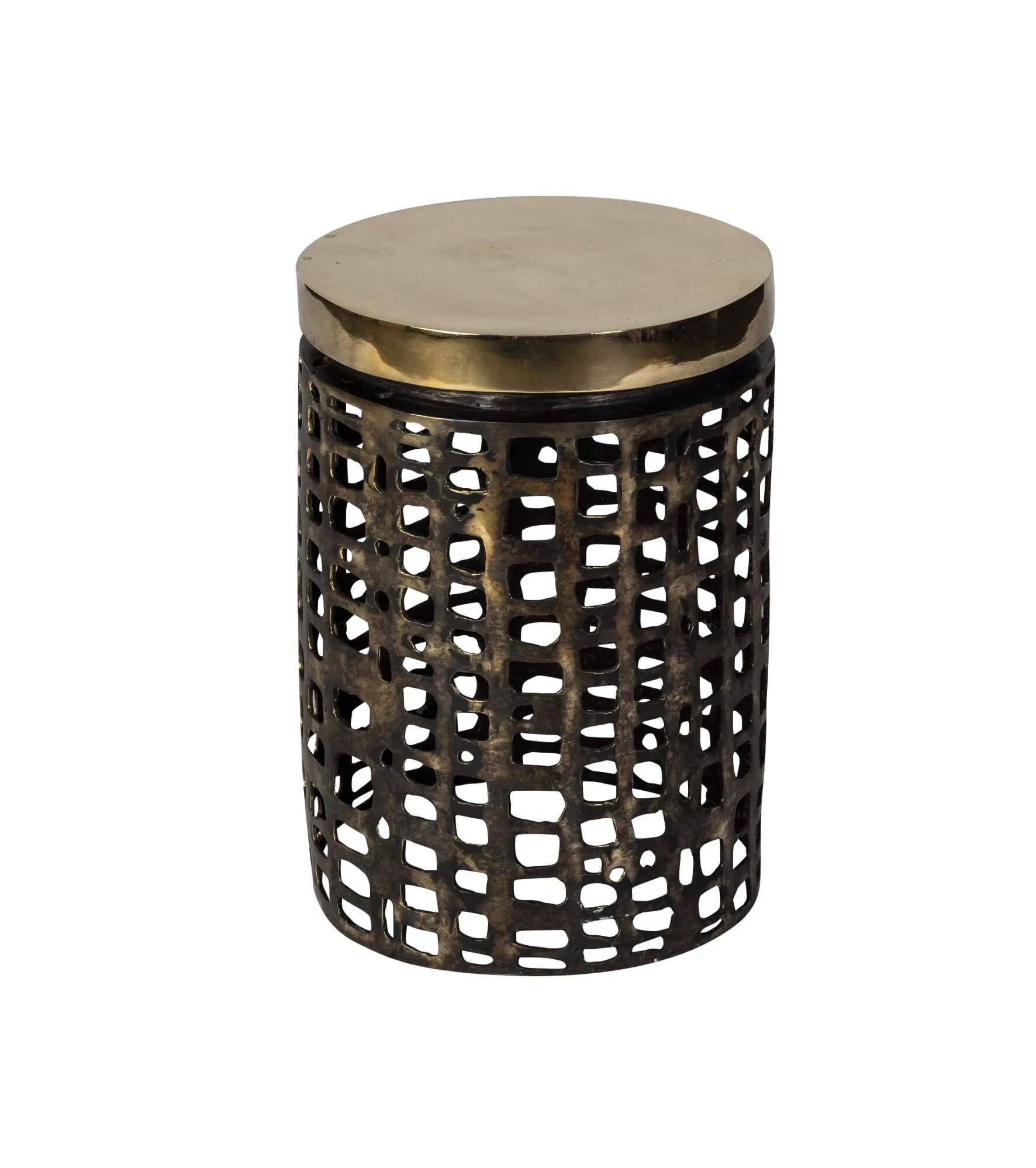 Mosaic Bronze Stool, Bronze Nera finish