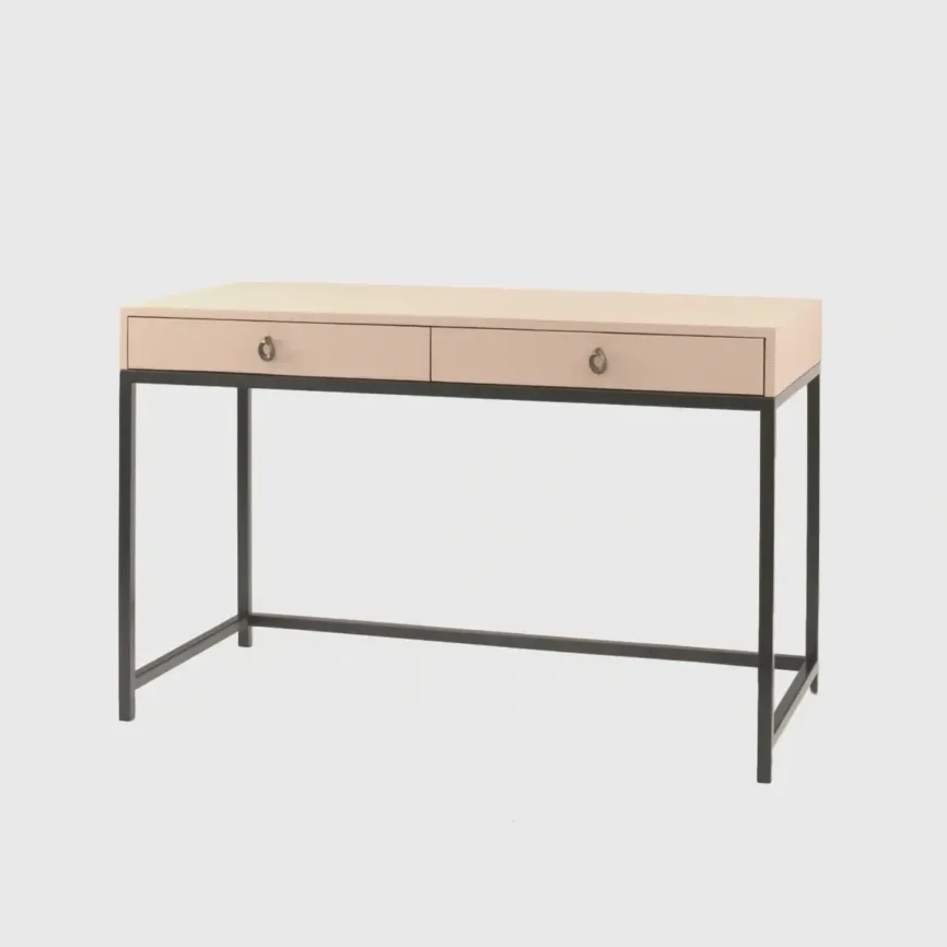 Mr Barnes Desk Blush Leather, 120×55×76 cm