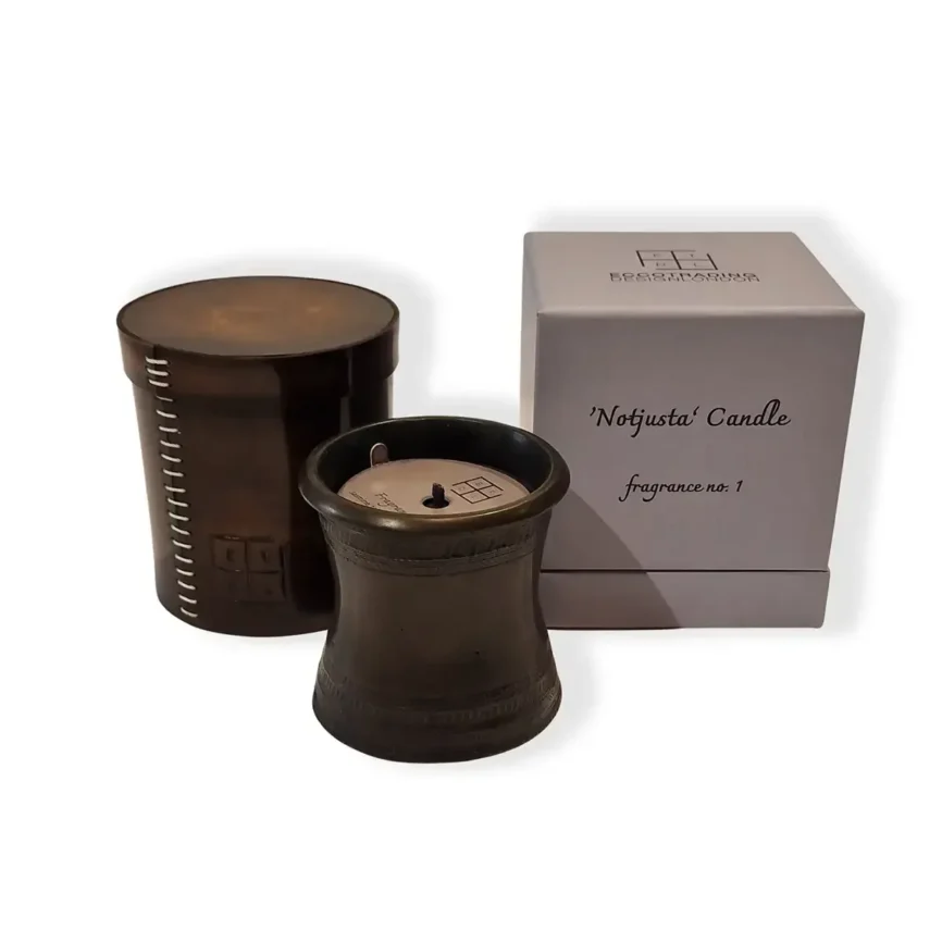 Notjusta' Scented Candle — bronze sculpture