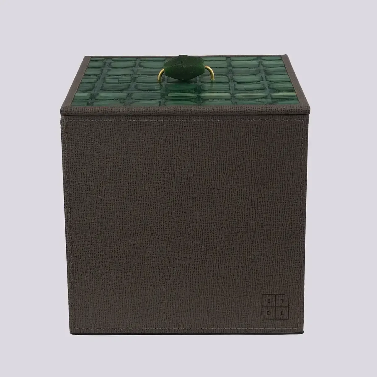 Pagoda Jade Leather Box, Valen Leather finish