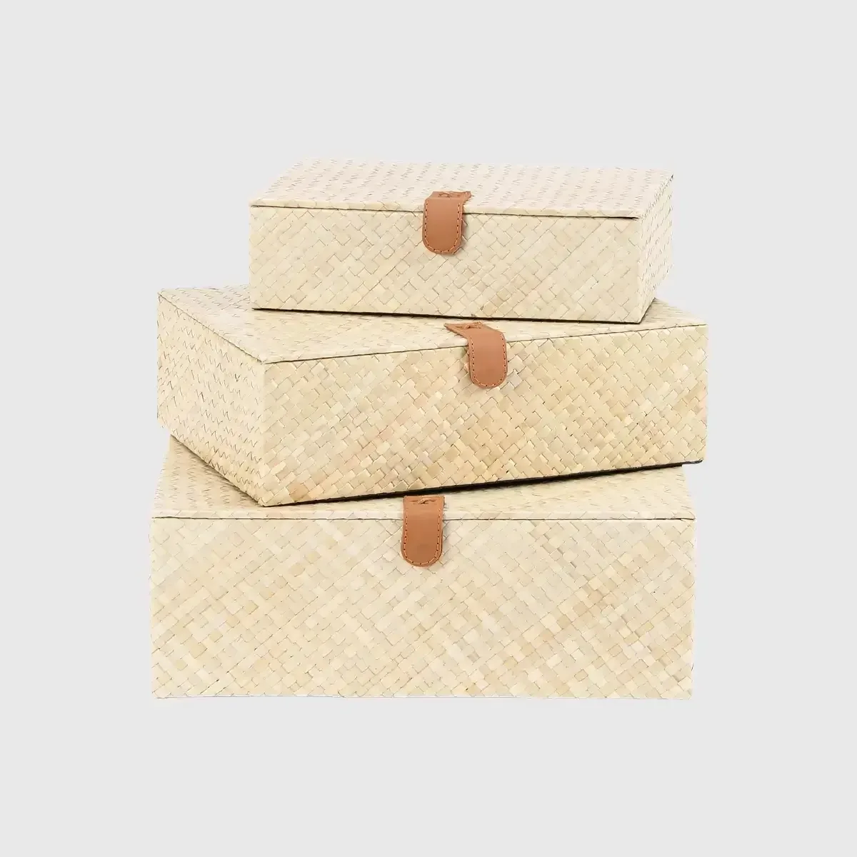 Palm Natural Set of 3 boxes — decorative boxe