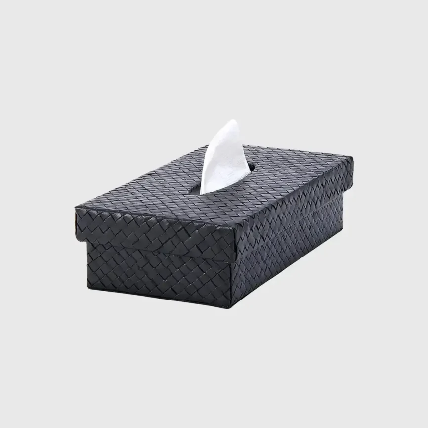 Palm Tissue Box Black, 27×14×8 cm