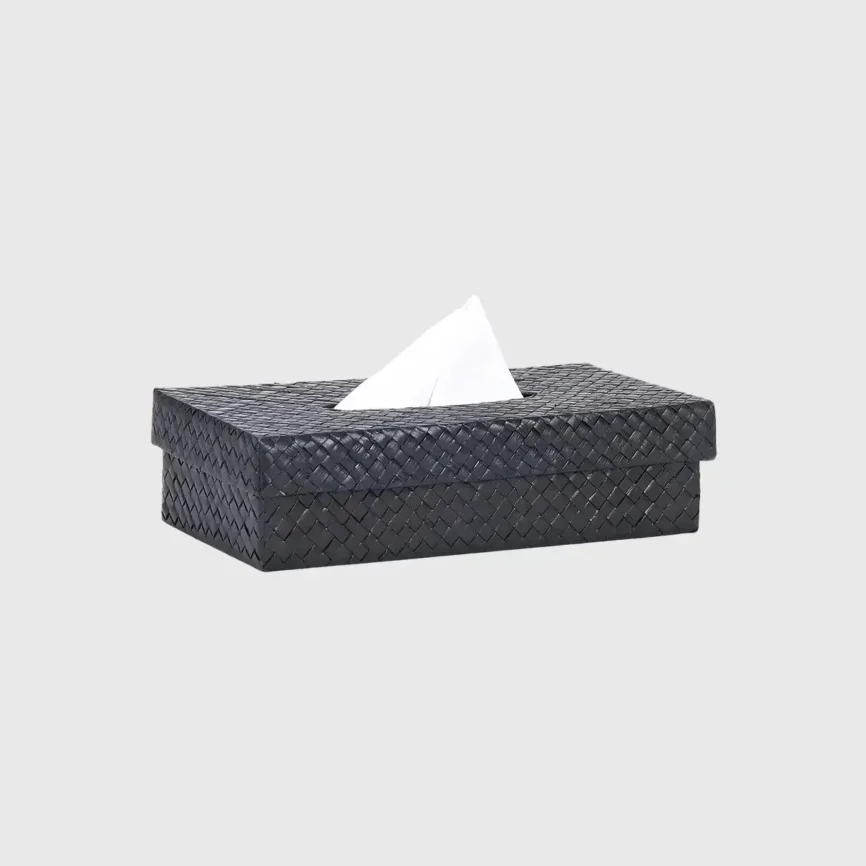 Palm Tissue Box Black — decorative boxe