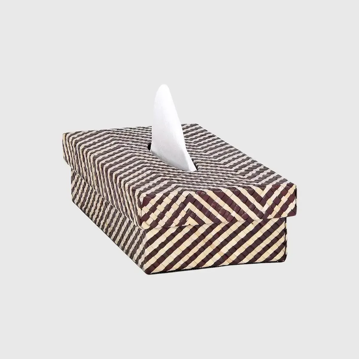 Palm Tissue Box Zig Zag, 27×14×8 cm