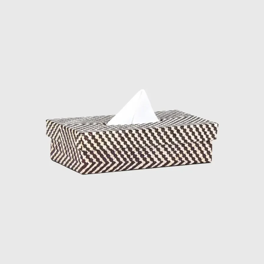 Palm Tissue Box Zig Zag — decorative boxe