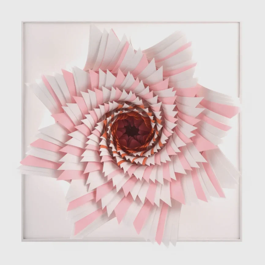 Paper Blossom 3D Art — original wall art