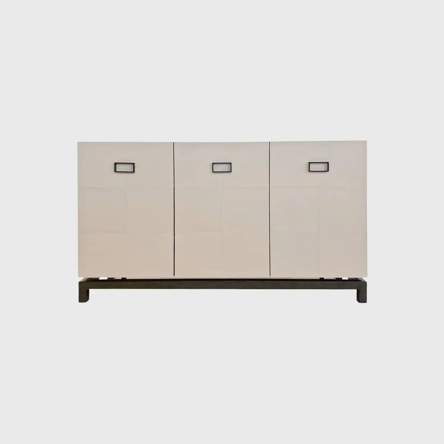 Paragon Cabinet 3 Door Leather Pumice, Pumice Leather finish