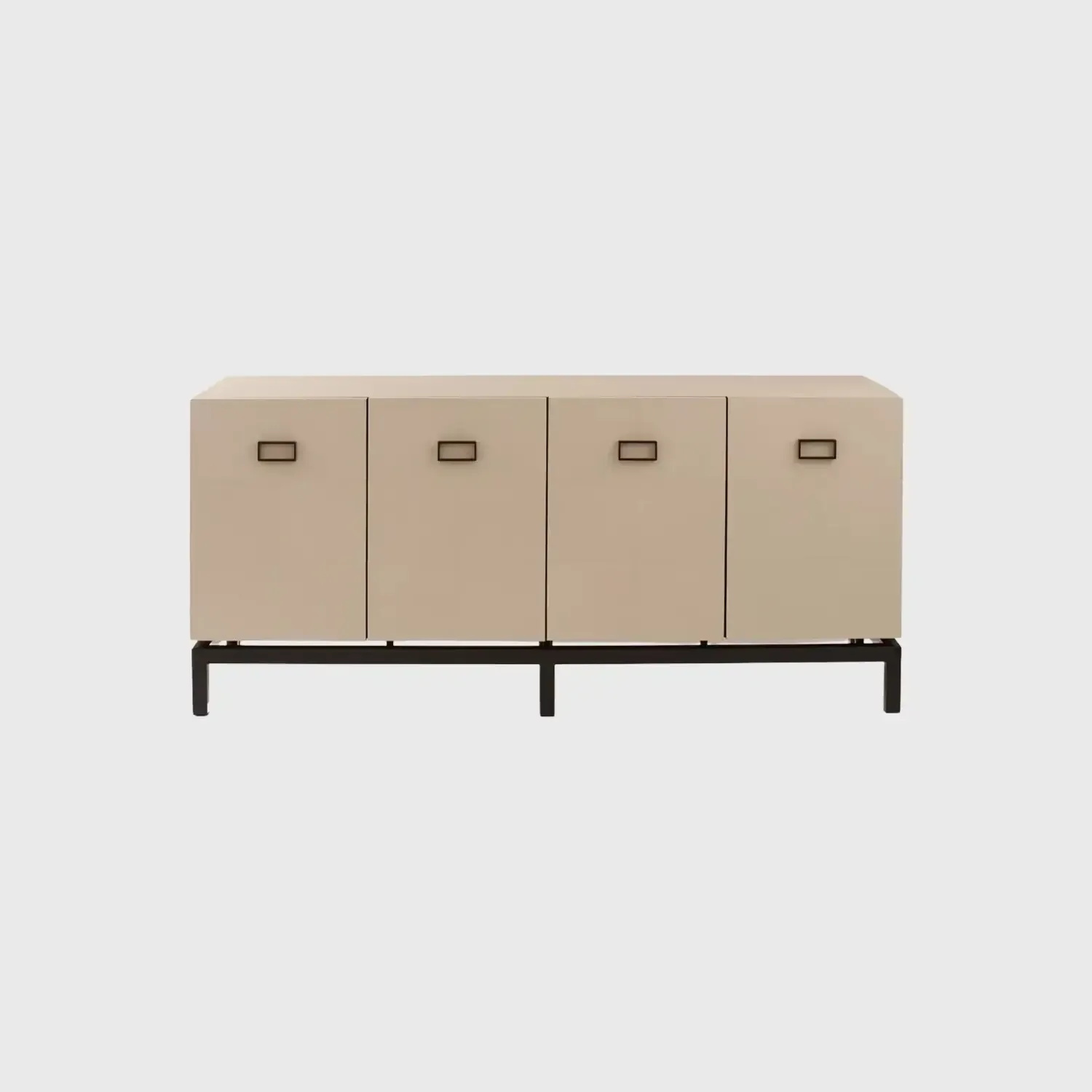 Paragon Cabinet 4 Door Pumice Leather, Pumice Leather finish