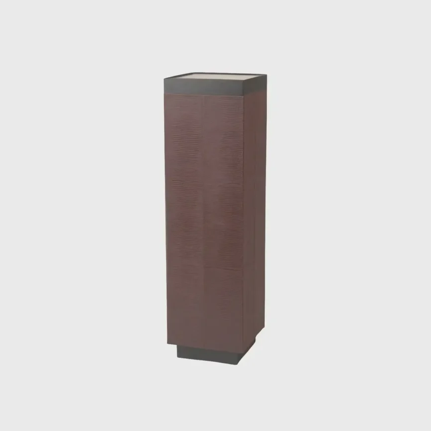 Paragon Pedestal Burgundy Leather, 27×27×97 cm