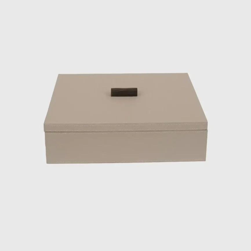 Paragon Woven Pumice Box, Pumice Woven Leather finish