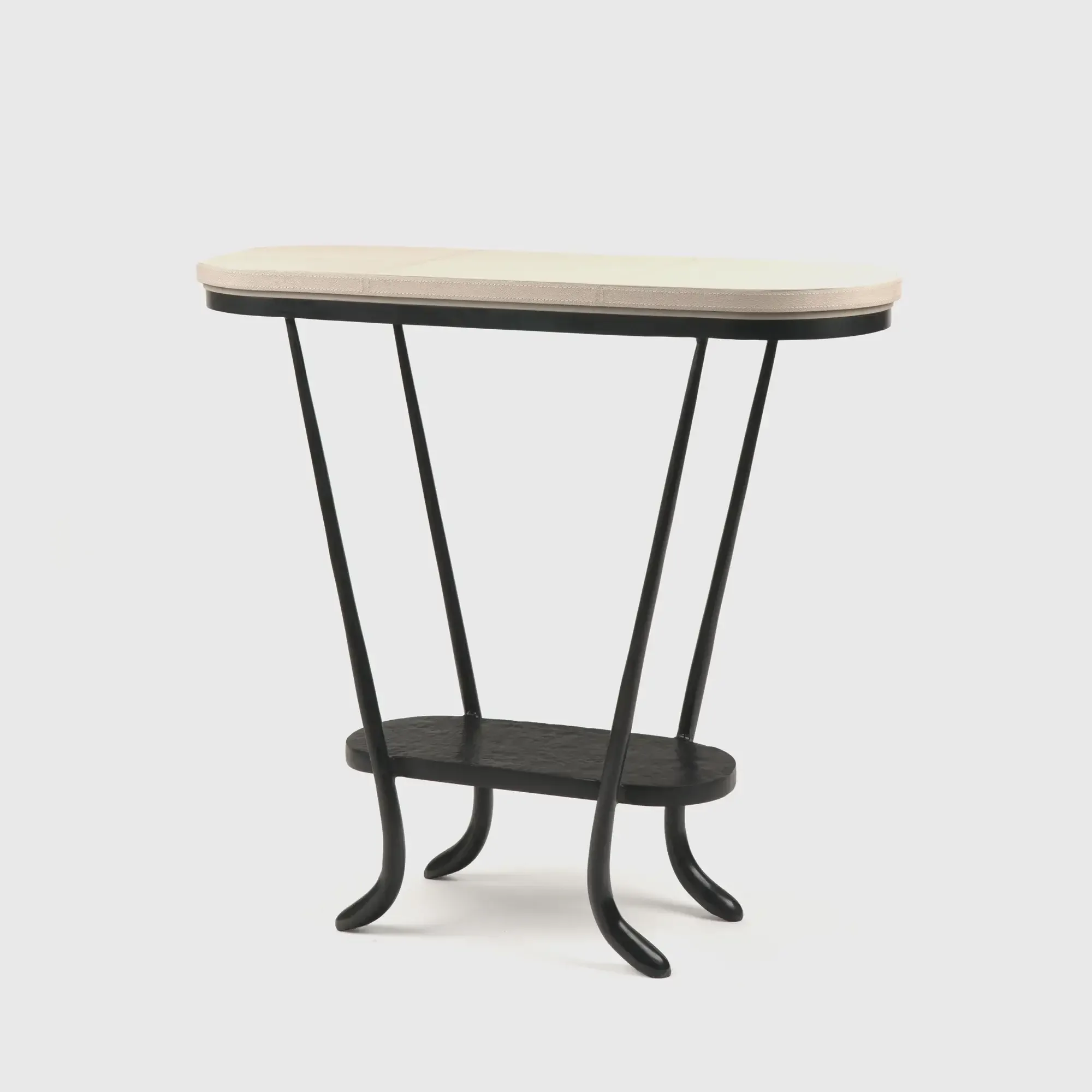 Paris Console Bronze Nera Pumice Leather, Bronze Nera finish