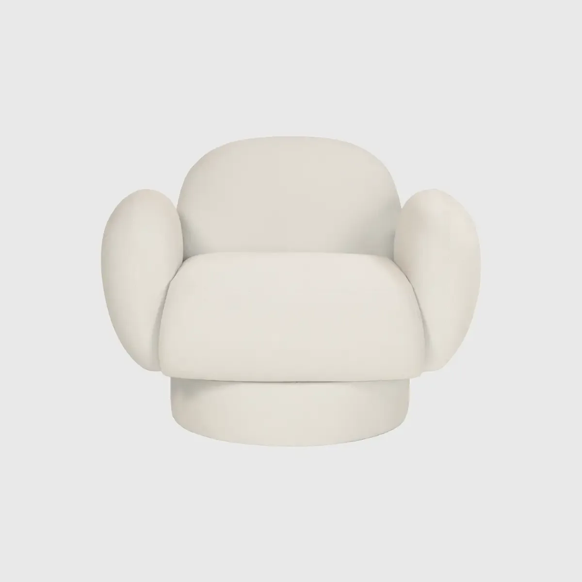 Pebble Swivel Chair, Mohair 140 Textile finish