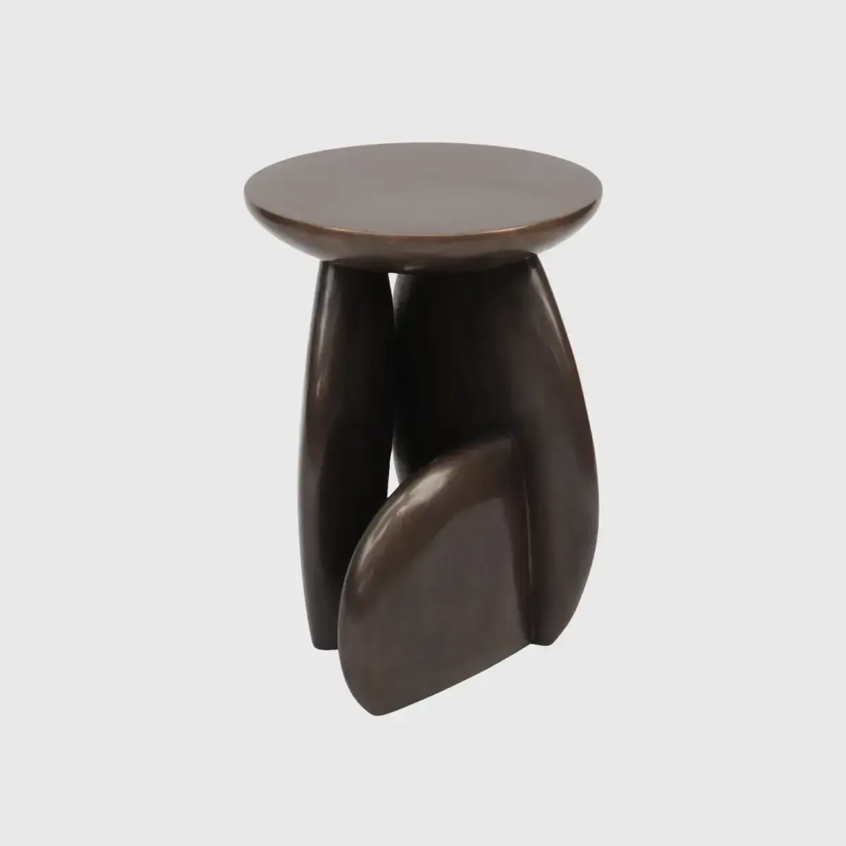 Pebble bronze side table, Bronze Dorato finish