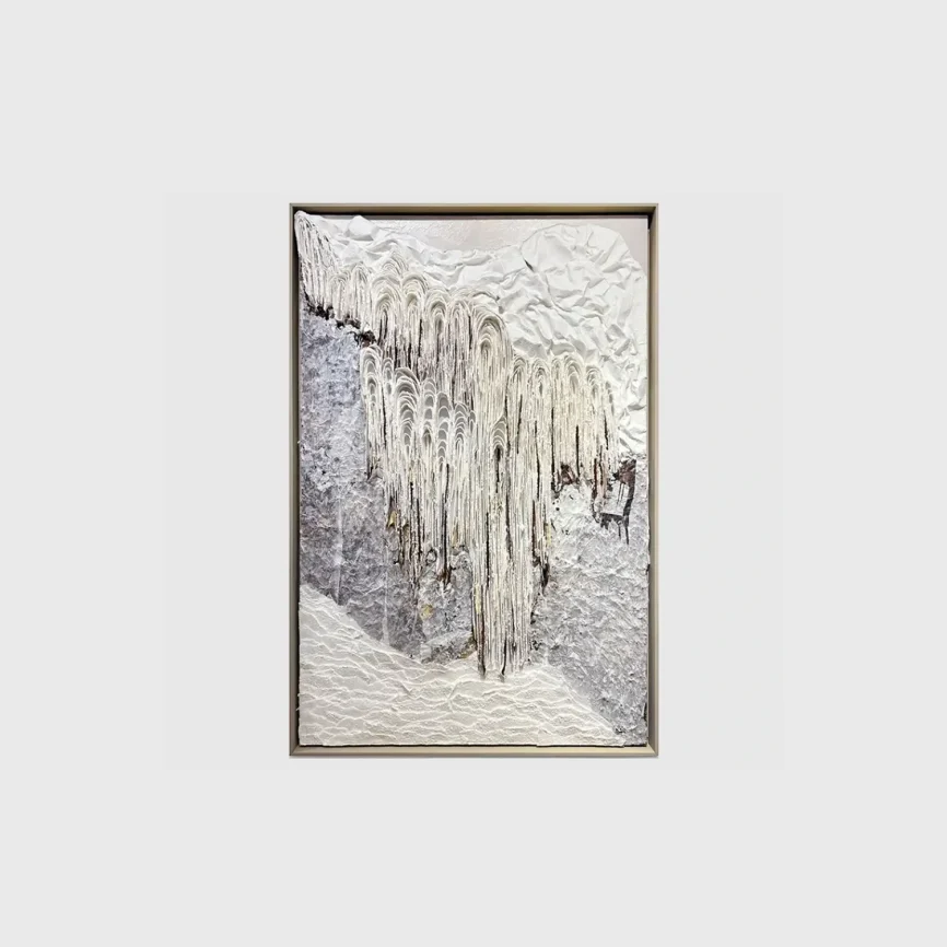 Petrified Rain Handmade Dimensional Paper Wall Sculpture — latest design