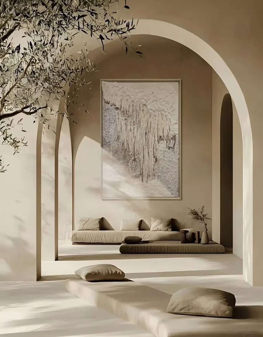 Petrified Rain Handmade Dimensional Paper Wall Sculpture — Experience the quiet drama of nature frozen in time with…