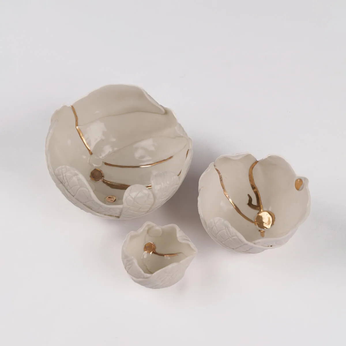Porcelain Flower Bowls Set — decorative ceramic & porcelain