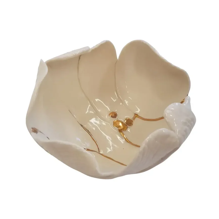 Porcelain Flower Shaped Bowl — decorative ceramic & porcelain