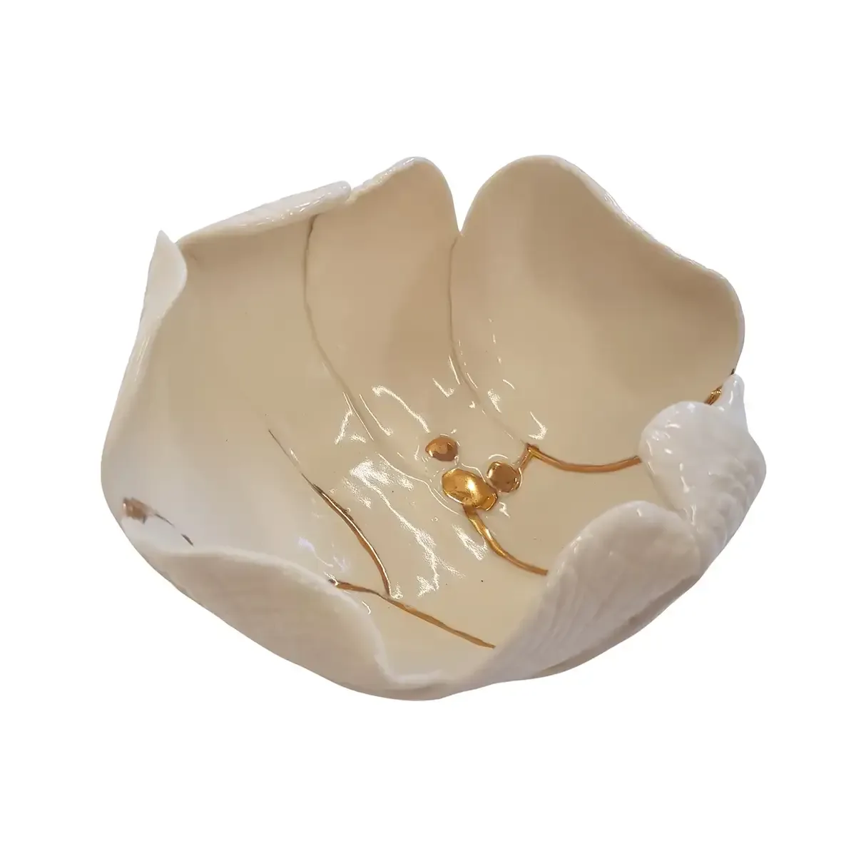 Porcelain Flower Shaped Bowl — decorative ceramic & porcelain