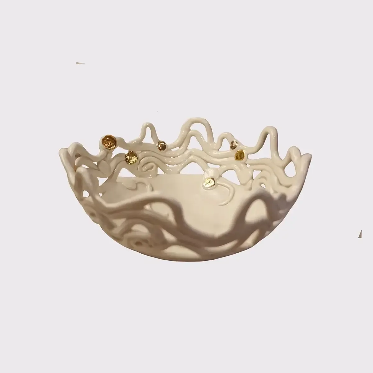 Porcelain Wave Bowl — decorative ceramic & porcelain