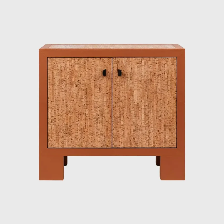 Ralf Cabinet Leather and Cork, Natural Cork finish