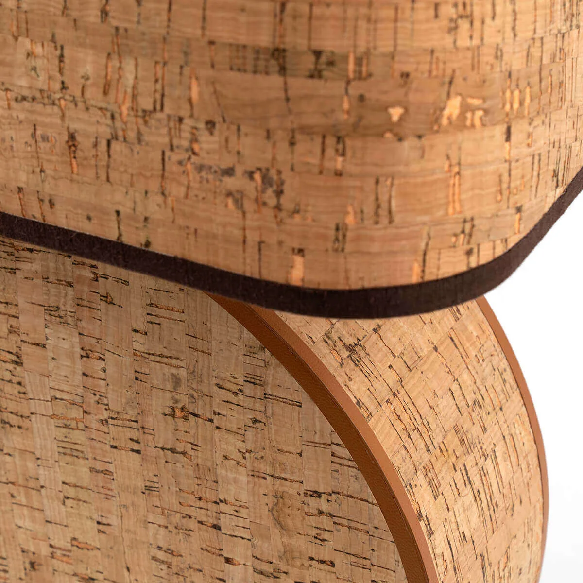 Ralf Round Lamp Leather and Cork — lighting