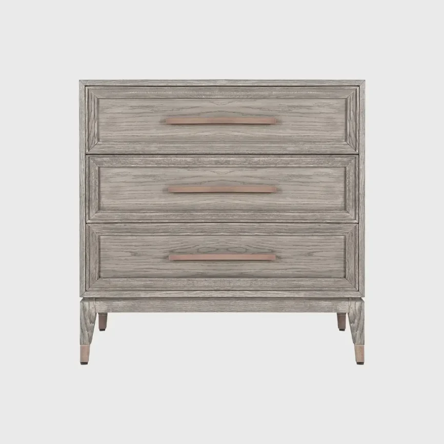 Renmin 3 Drawer Chest Grey Oak, Renmin Grey Oak finish