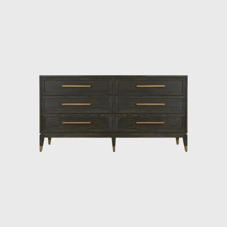 Renmin 6 Drawer Chest Carbon Oak, Renmin Carbon Oak finish