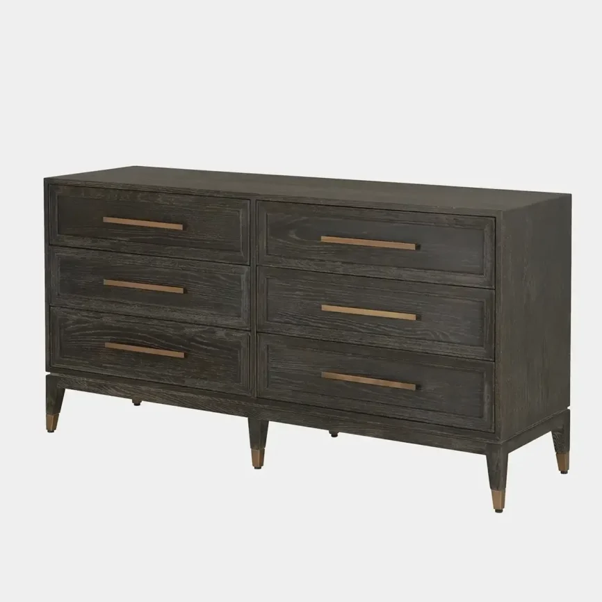 Renmin 6 Drawer Chest Carbon Oak, 158×45×80 cm