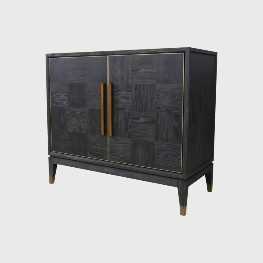 Renmin Cabinet 2 Door Carbon Oak, Renmin Carbon Oak finish