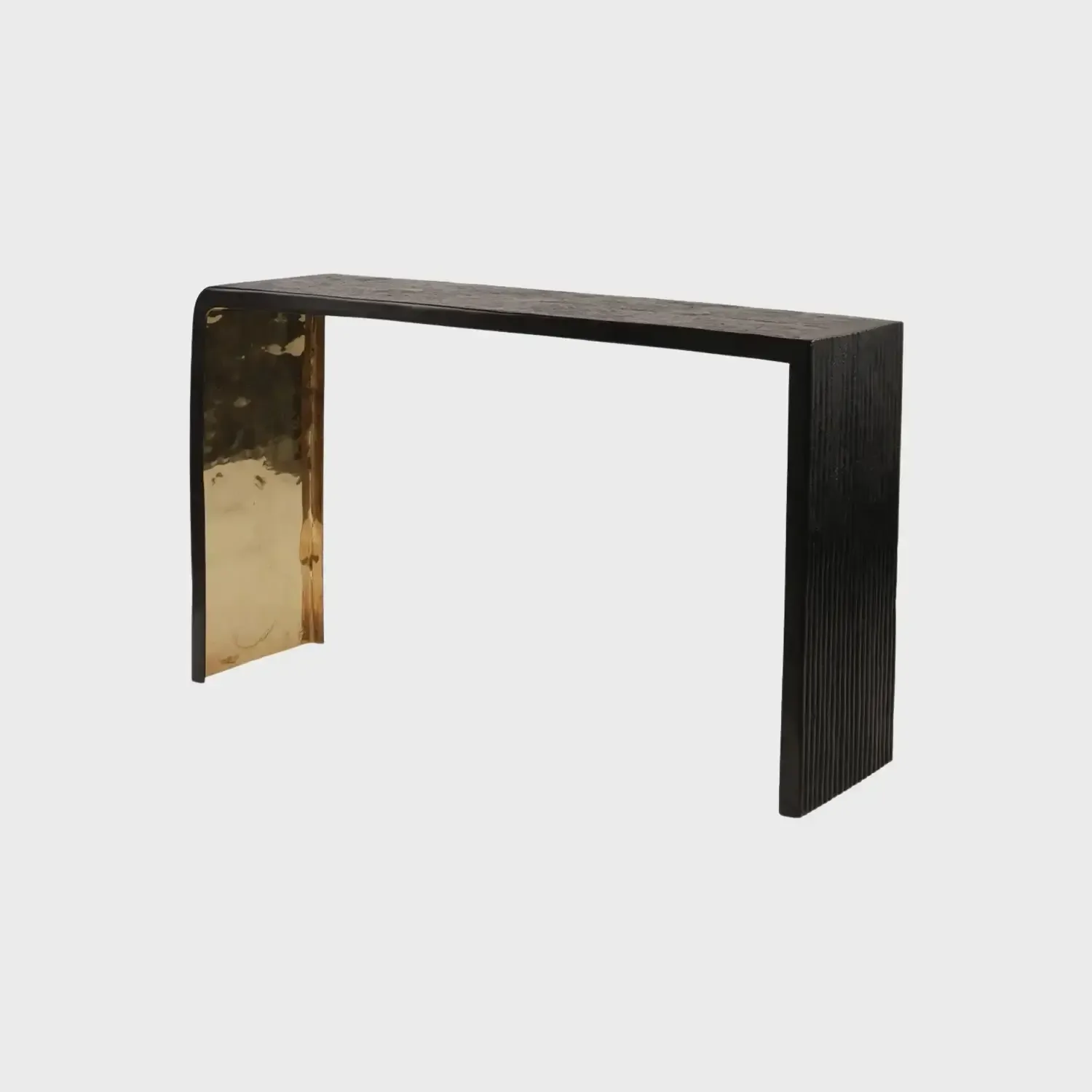 Ribbed Bronze Console, Bronze d'Oro finish