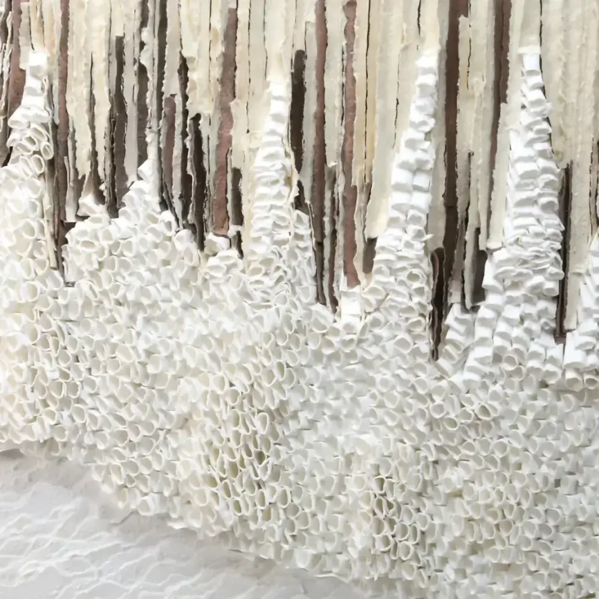 Serenity Falls Handmade Dimensional Paper Wall Art — Bring the calm flow of nature into your space with the Serenity Falls…