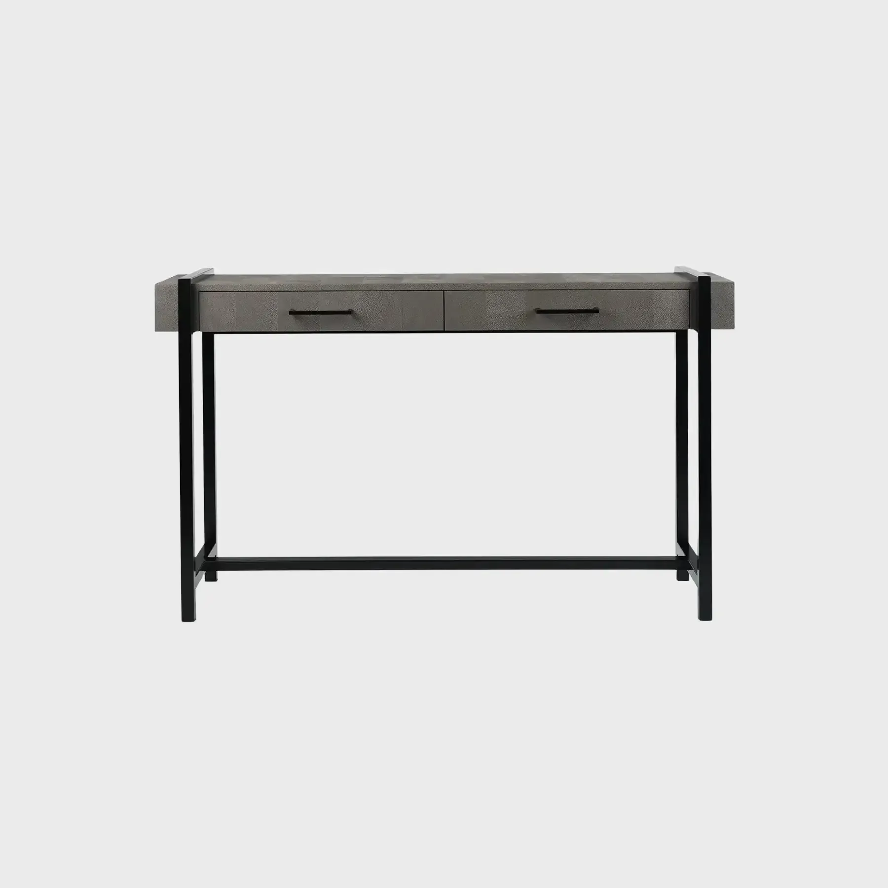 Slide Console Grey Shagreen Leather, Grey Shagreen Leather finish