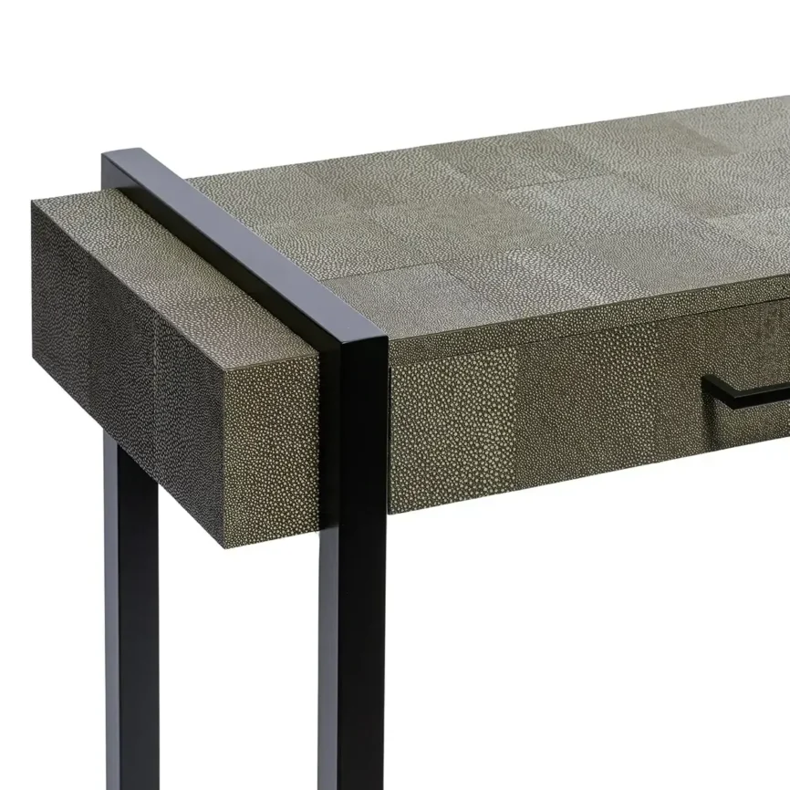 Slide Console Shagreen Leather, 140×40×83 cm