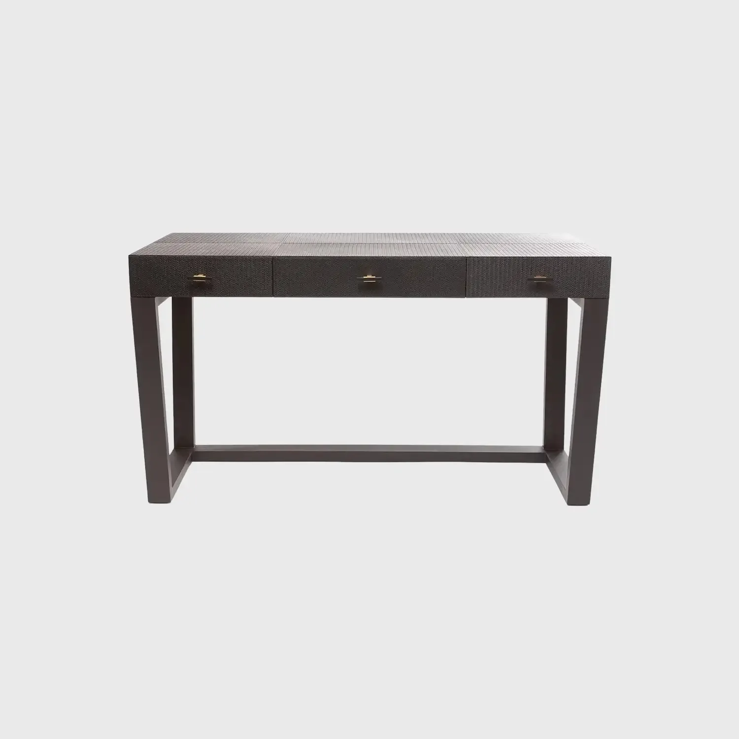 Slim Jim Desk Black Woven Leather, Black Woven Leather finish