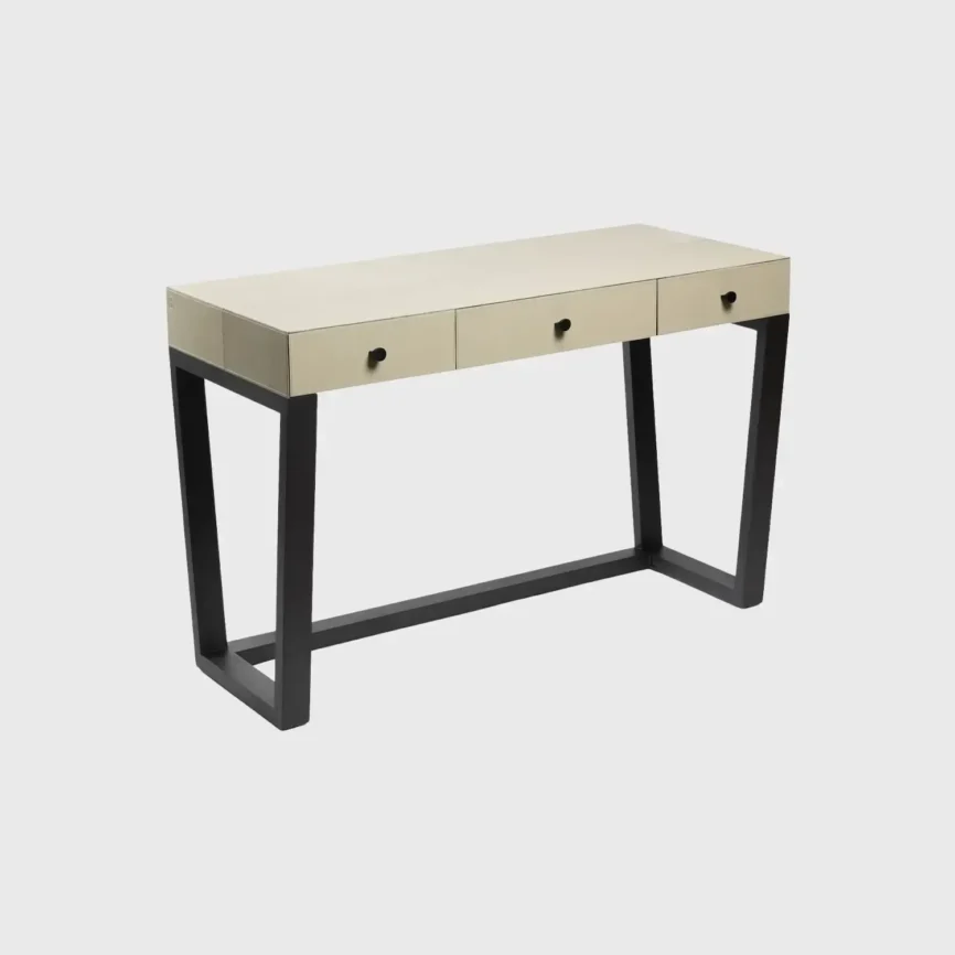 Slim Jim Desk French Grey Leather, French Grey Leather finish